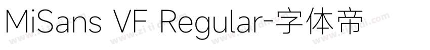 MiSans VF Regular字体转换